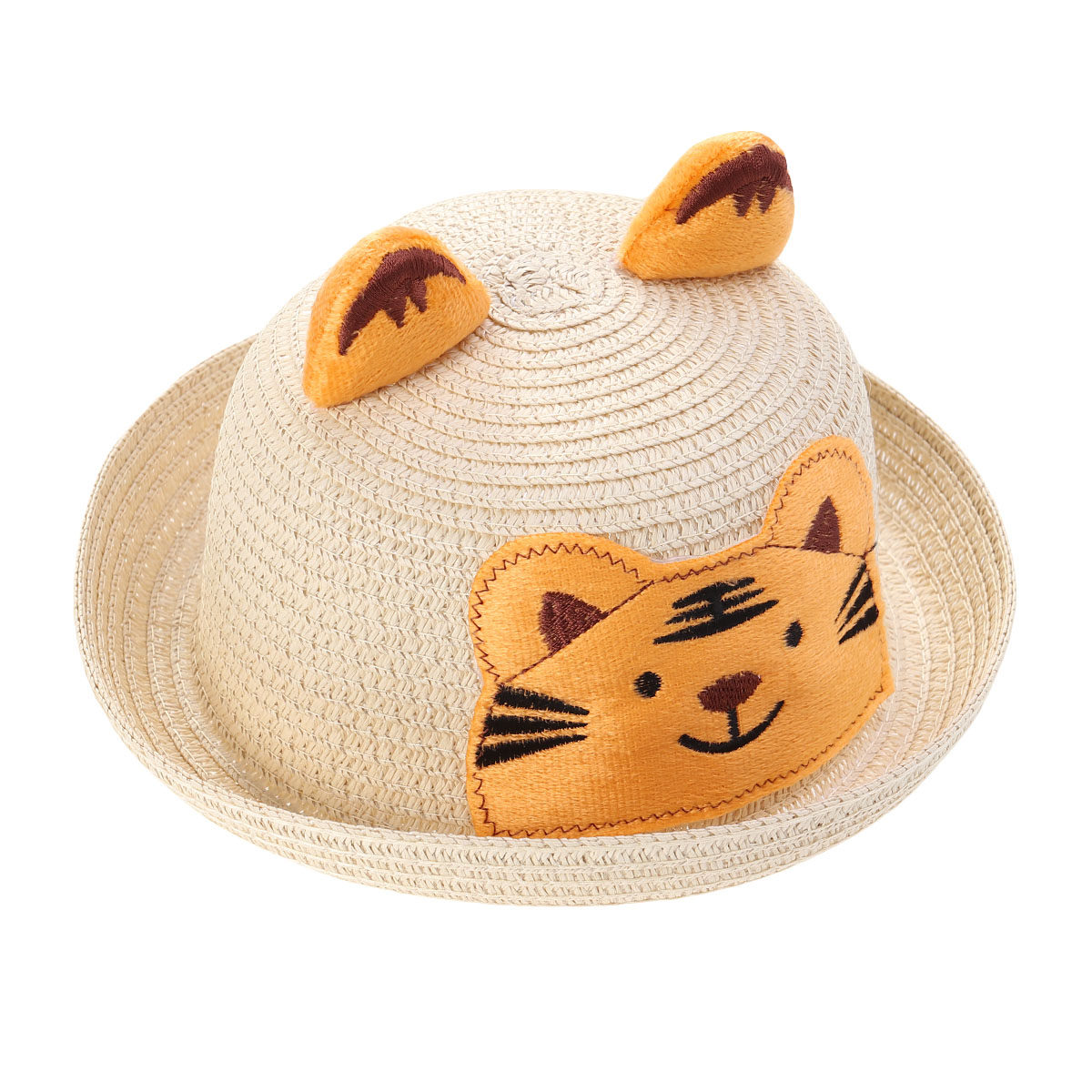 Sun Hat Wide Brim - Cartoon Straw Hat Animal Design Beach