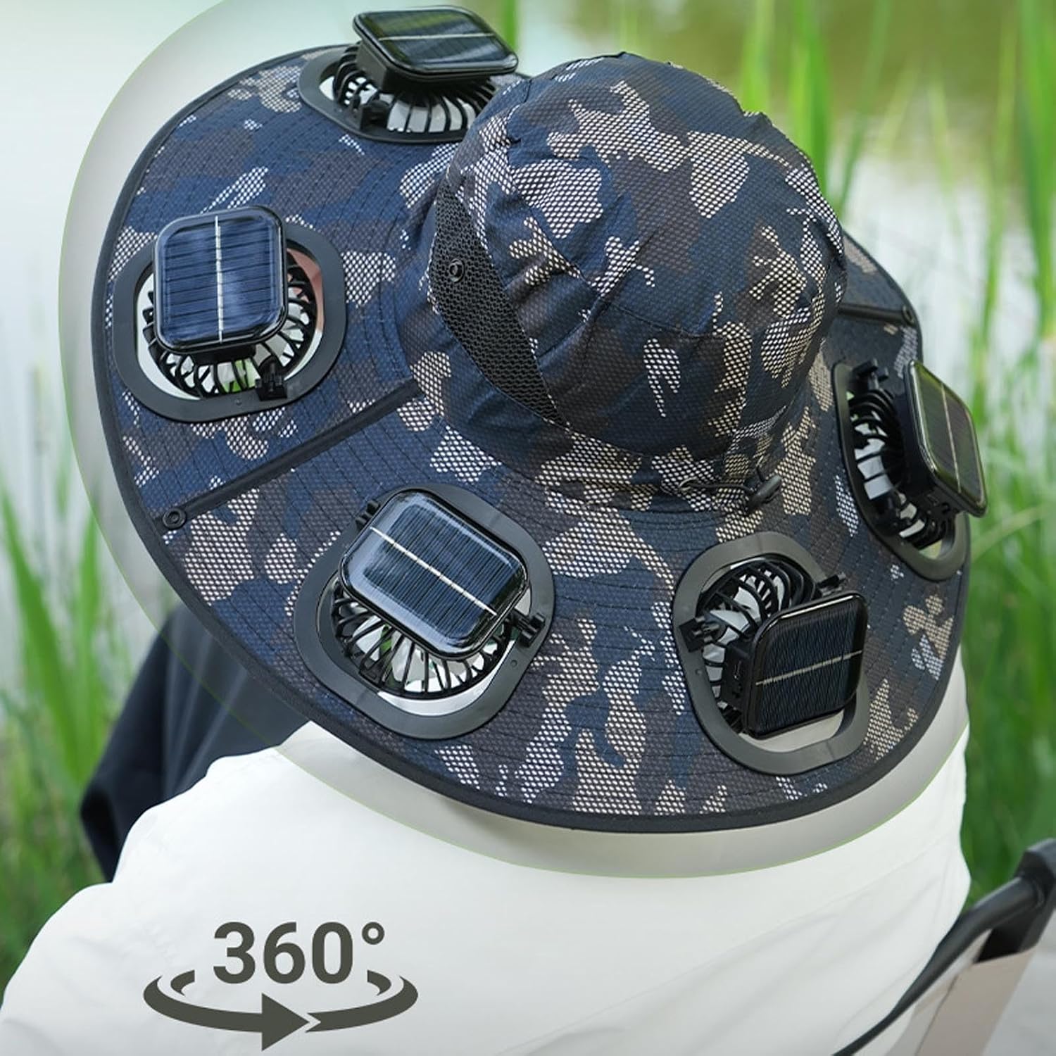 2026 Hot Summer 6 Fans Visor C - Sun Hat Wide Brim ulasan dan harga