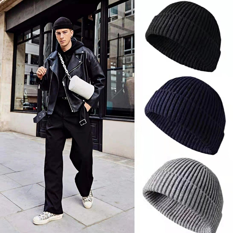 Winter Warm Unisex Wool Beanie - Beanie Cuffed Knit ulasan dan harga
