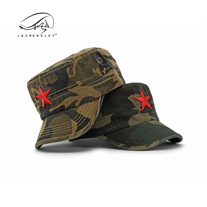 Men's Camouflage Flat Top Base - Dad Hat Cotton ulasan dan harga