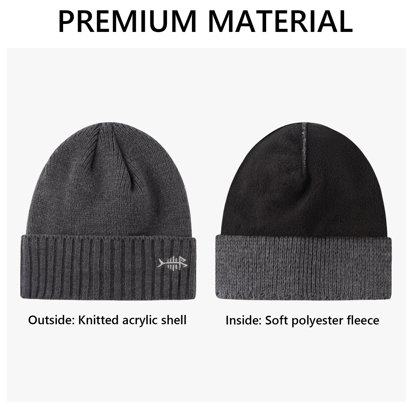 BASSDASH Winter Beanie Hats wi - Beanie Cuffed Knit ulasan dan harga