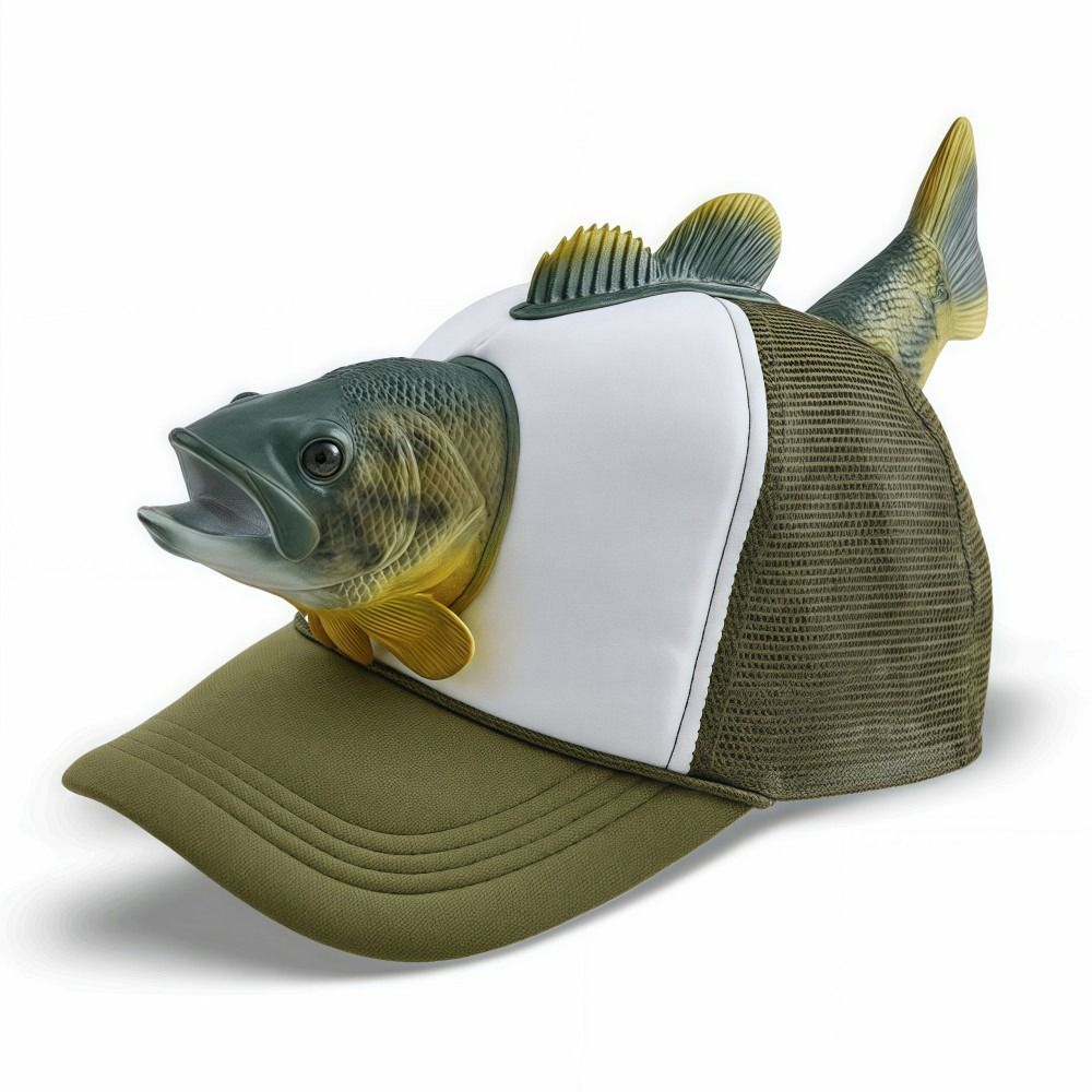 Funny 3D Fish Animal Trucker H - Trucker Cap Mesh ulasan dan harga