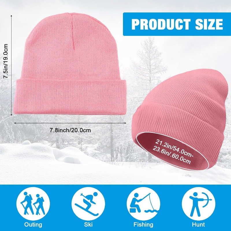 1pc Winter Warm Thick Beanie H - Beanie Cuffed Knit ulasan dan harga