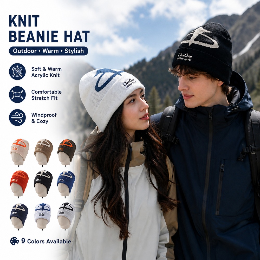 Unisex Winter Knit Beanie Hat  - Beanie Cuffed Knit ulasan dan harga
