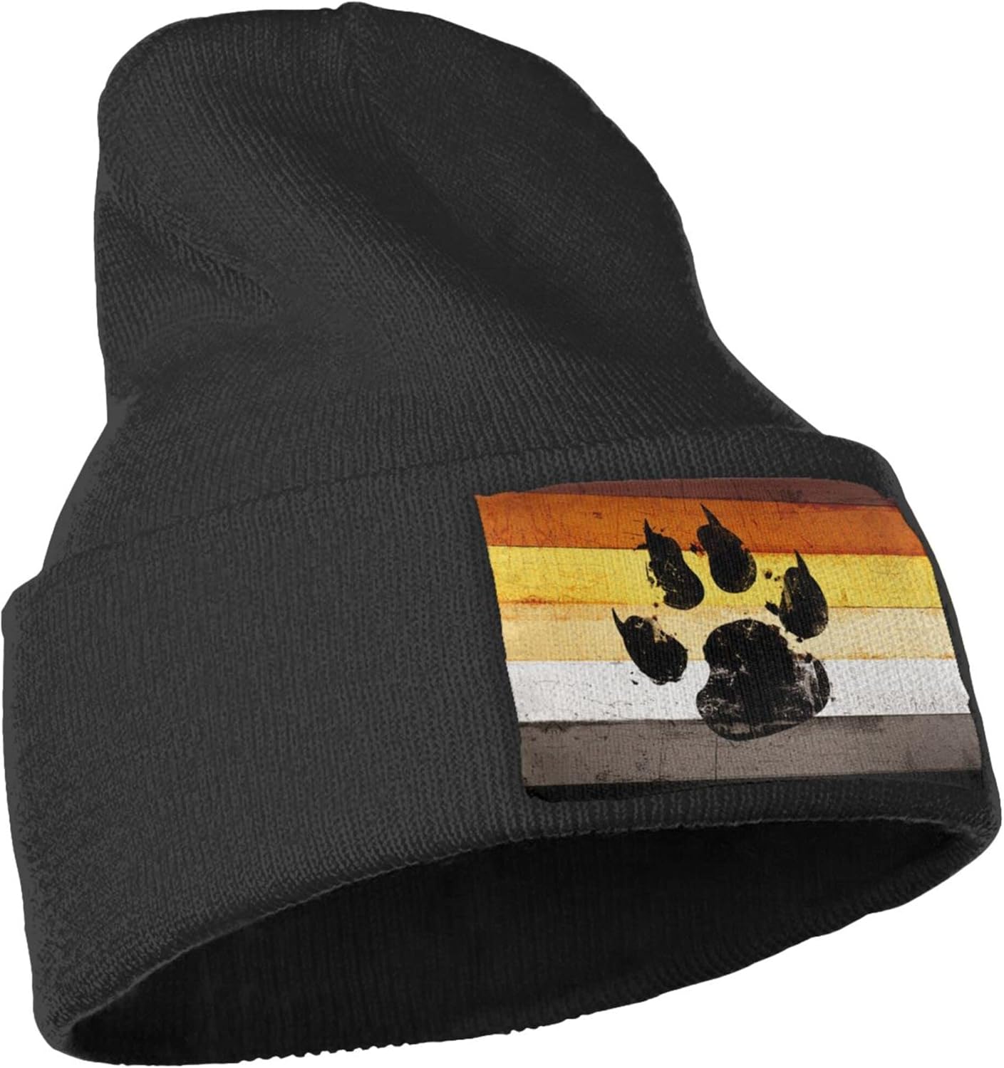 Gay Flag Bear paw LGBT Knit Be - Beanie Cuffed Knit ulasan dan harga